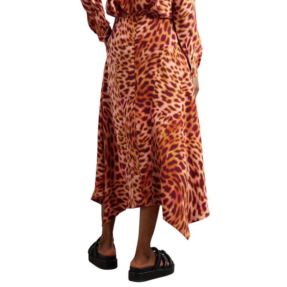 Stella McCartney Orange Silk Midi Skirt | Regal Royce