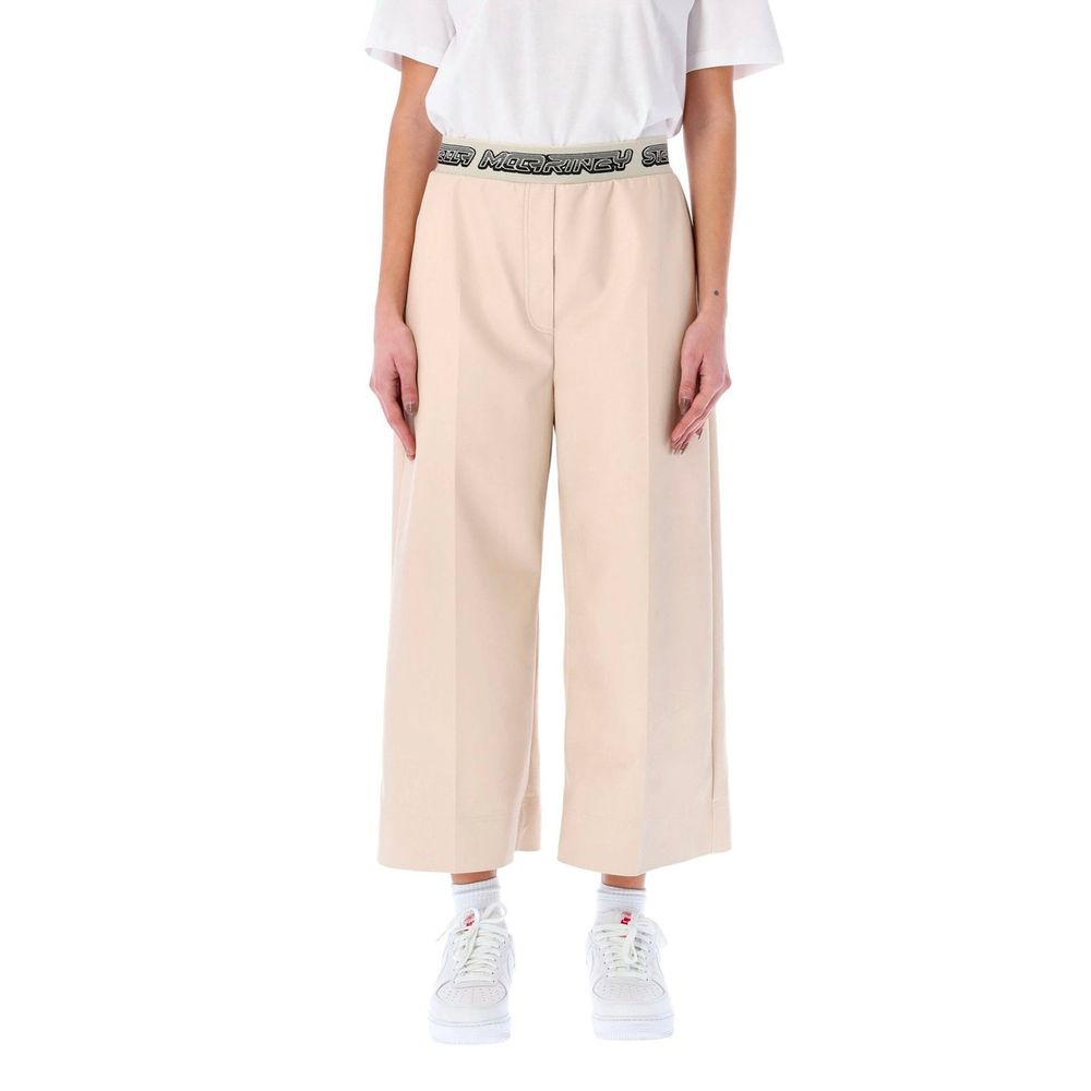 Stella McCartney Beige Viscose Cropped Pants | Regal Royce
