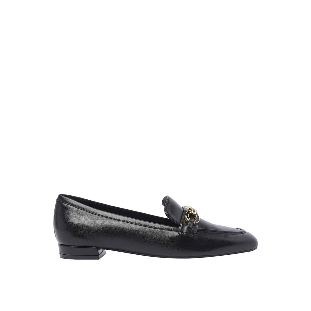 Stuart Weitzman Black Calfskin Slip-On Loafers | Regal Royce