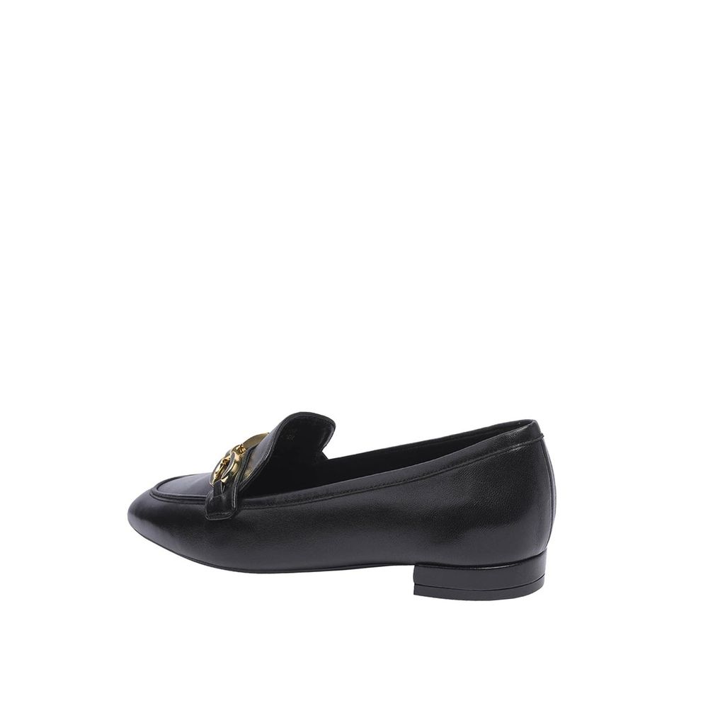 Stuart Weitzman Black Calfskin Slip-On Loafers | Regal Royce