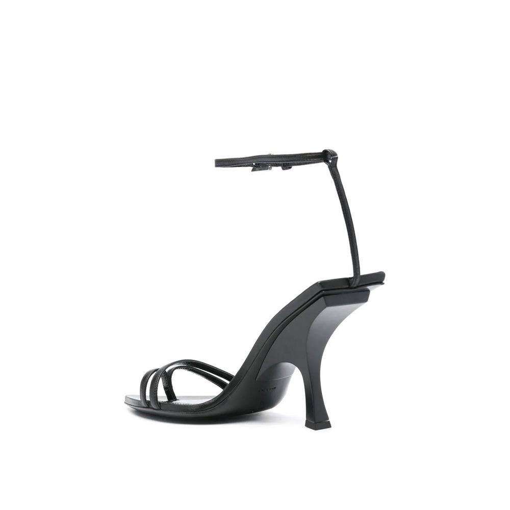 The Attico Black Silk Stiletto Heel Sandals | Regal Royce