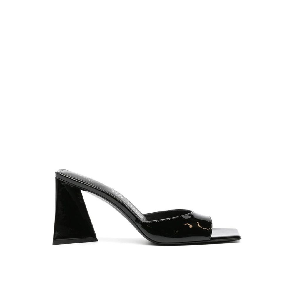 The Attico Black Calfskin Stiletto Heel Sandals | Regal Royce