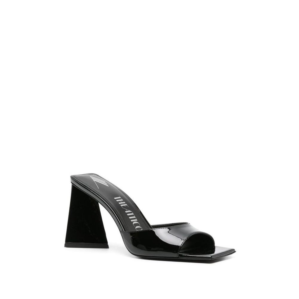 The Attico Black Calfskin Stiletto Heel Sandals | Regal Royce