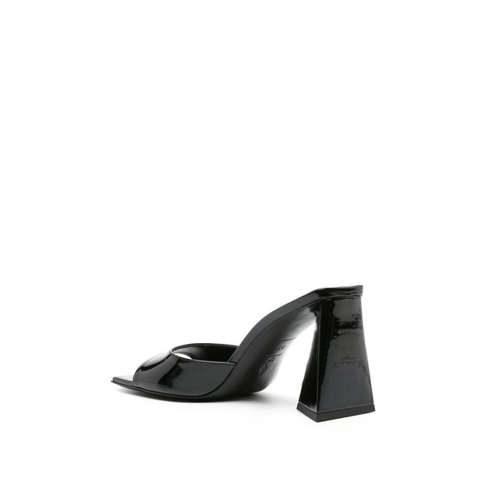 The Attico Black Calfskin Stiletto Heel Sandals | Regal Royce