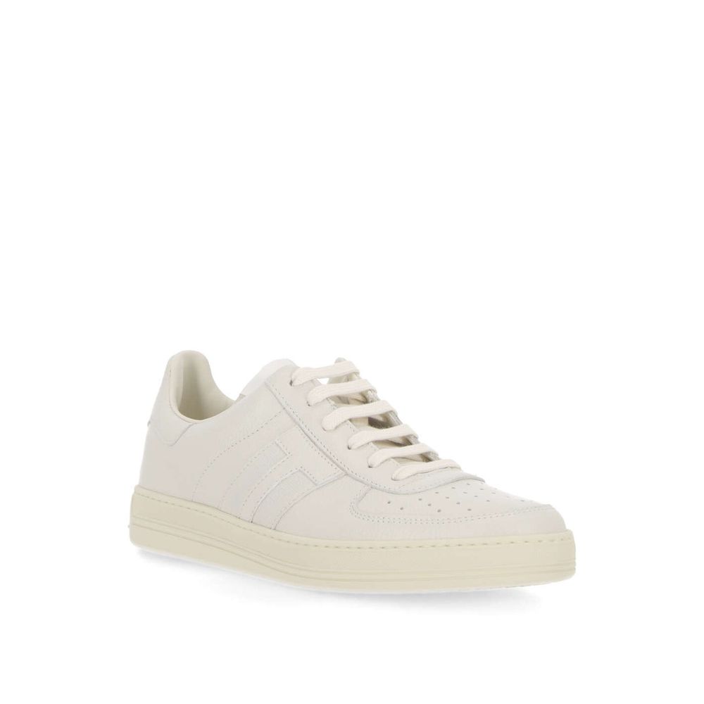 Tom Ford White Calfskin Low Top Sneakers | Regal Royce