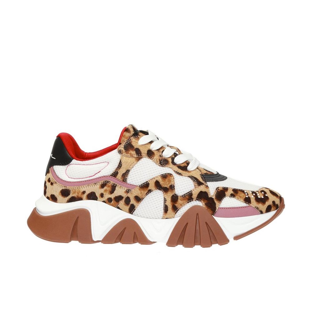 Versace Beige Leather Chunky Sneakers | Regal Royce