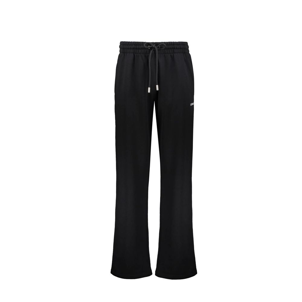 Off-White Black Cotton Athletic Pants | Regal Royce