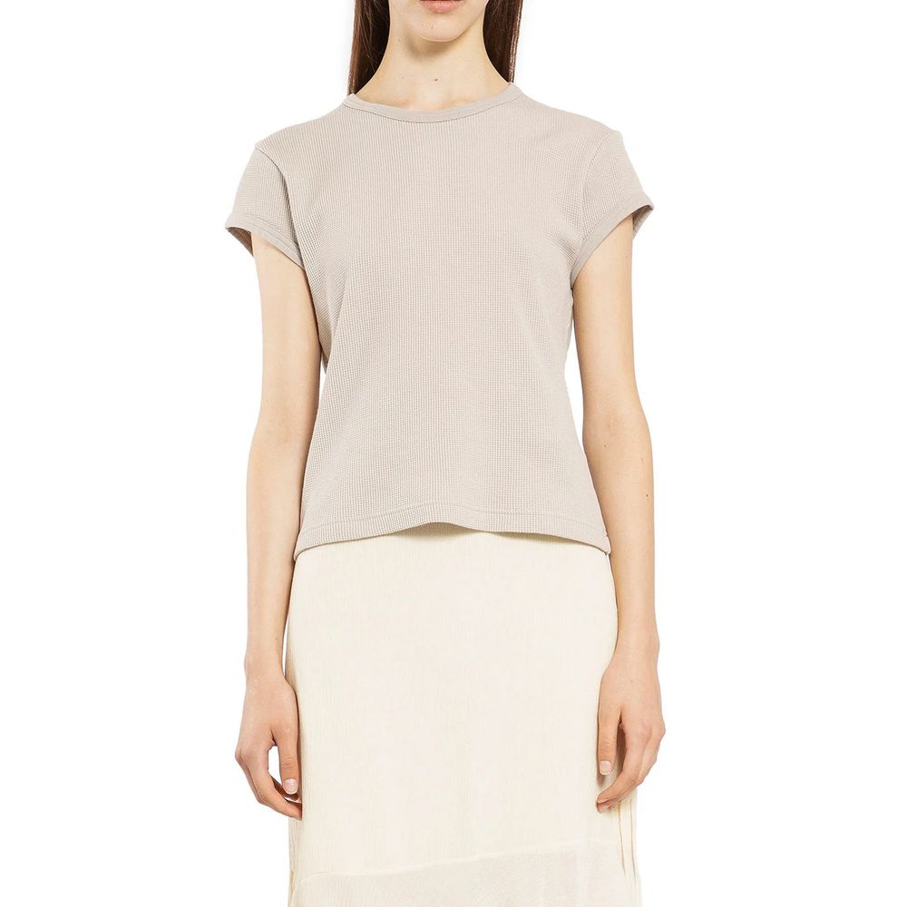 Acne Studios Beige Cotton Sleeveles T-Shirt | Regal Royce