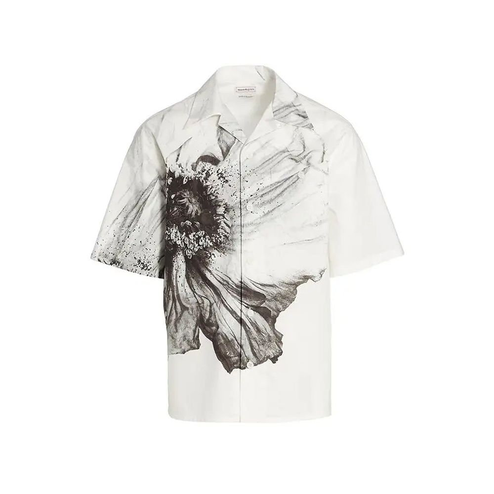 Alexander McQueen White Cotton Shortsleeve Shirt | Regal Royce