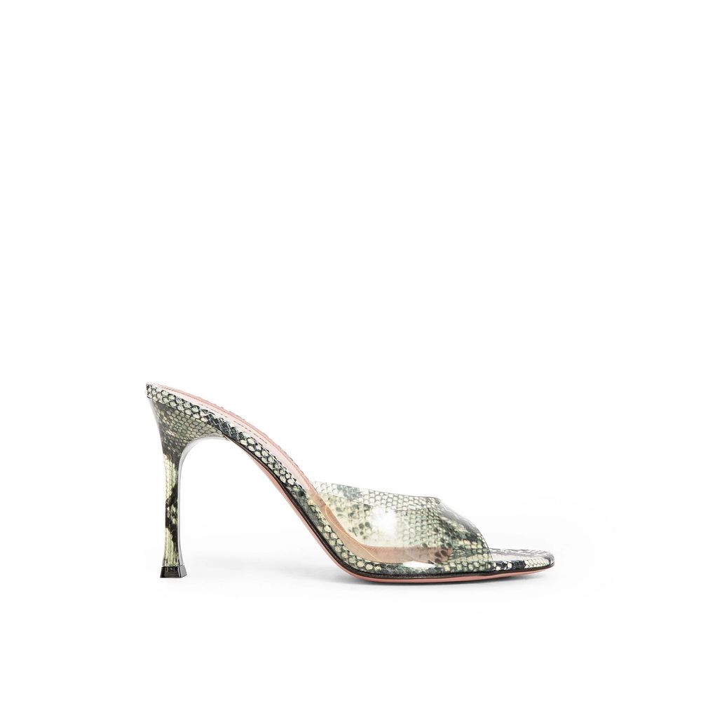 Amina Muaddi Bicolor Pvc Stiletto Heel Sandals | Regal Royce