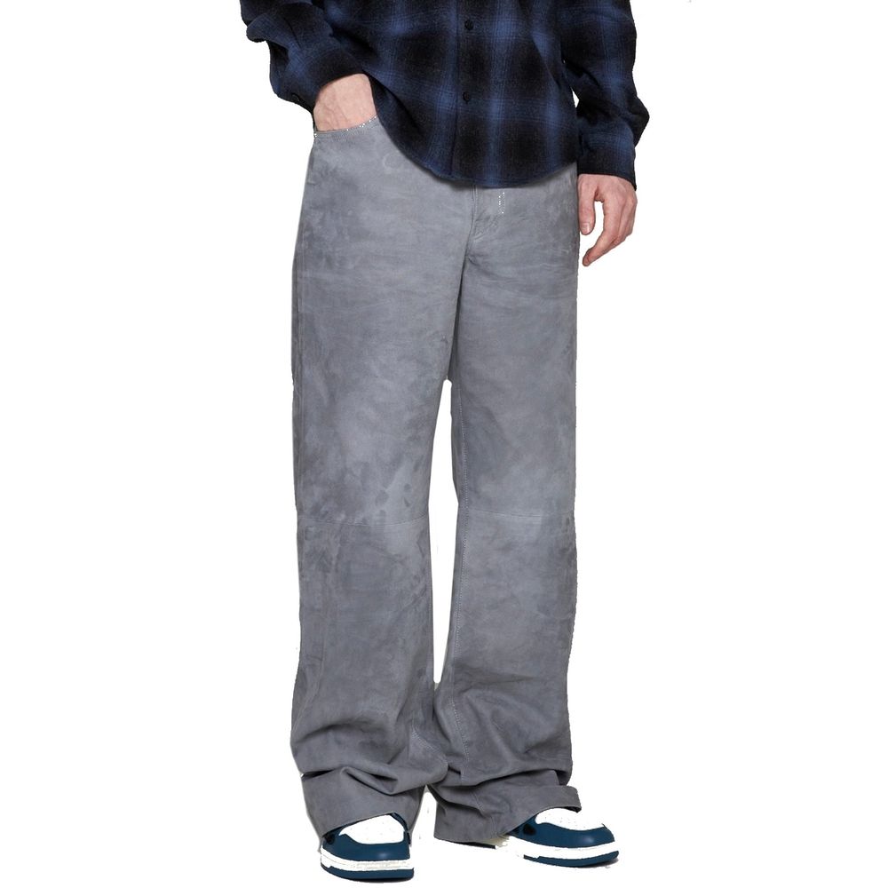 Amiri Gray Leather Pants | Regal Royce