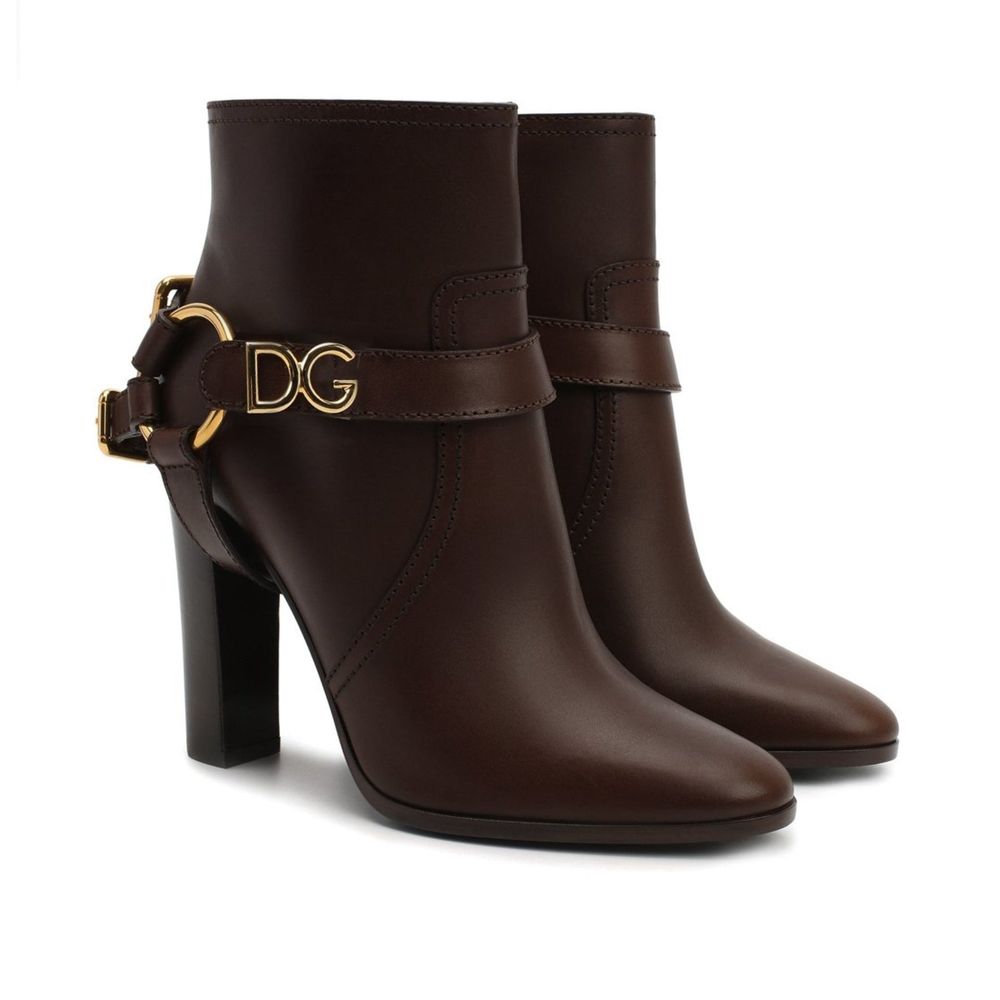 Dolce & Gabbana Brown Leather Ankle Boots | Regal Royce