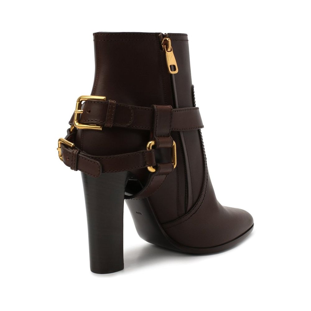 Dolce & Gabbana Brown Leather Ankle Boots | Regal Royce