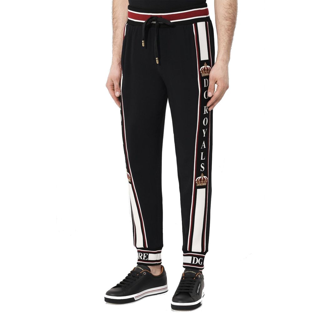 Dolce & Gabbana Black Elastane Joggers (Workout Pants) | Regal Royce