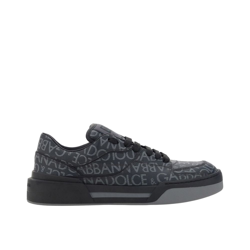 Dolce & Gabbana Black Cotton Low Top Sneakers | Regal Royce