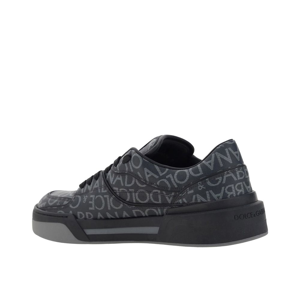 Dolce & Gabbana Black Cotton Low Top Sneakers | Regal Royce
