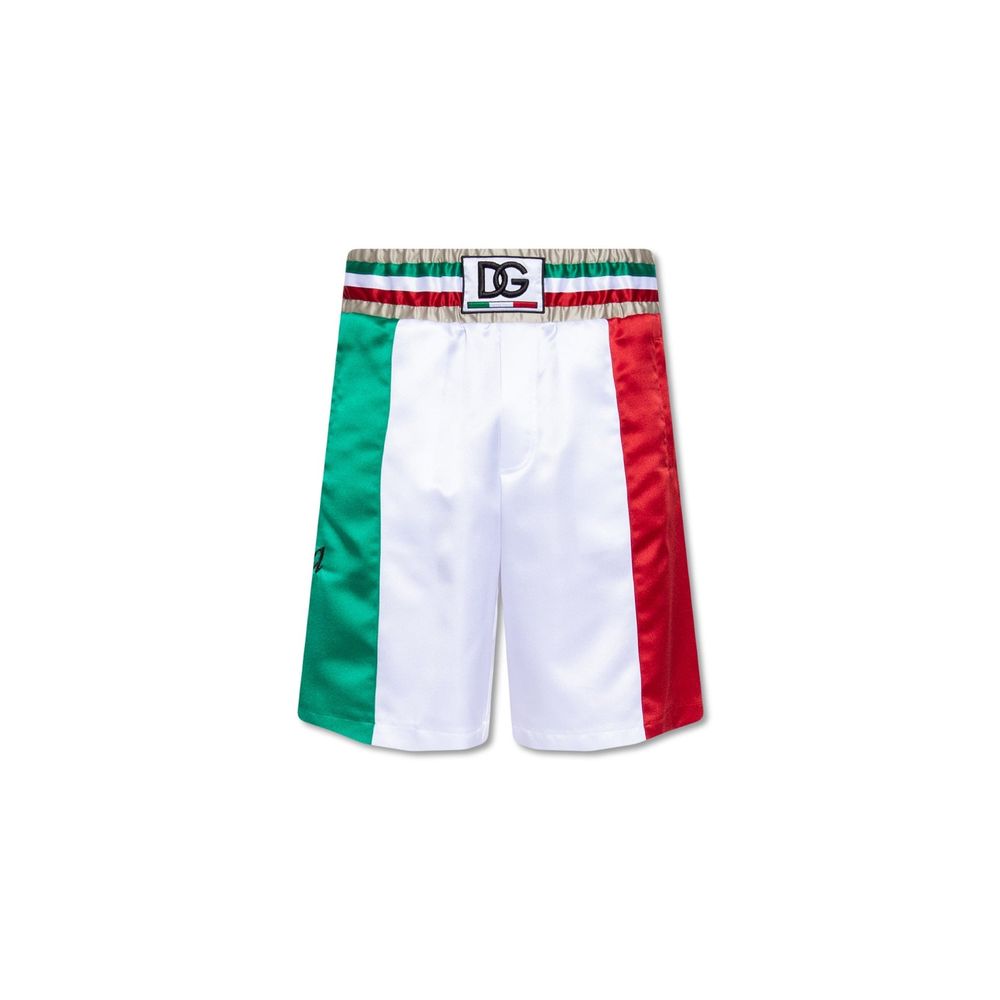 Dolce & Gabbana White Polyester Shorts | Regal Royce