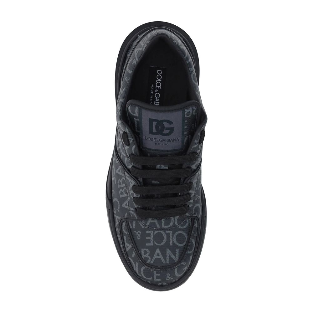 Dolce & Gabbana Black Cotton Low Top Sneakers | Regal Royce