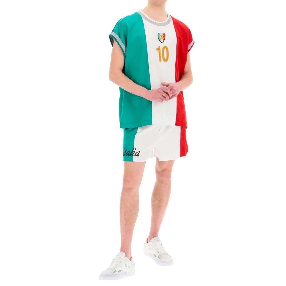 Dolce & Gabbana White Polyester T-Shirt | Regal Royce