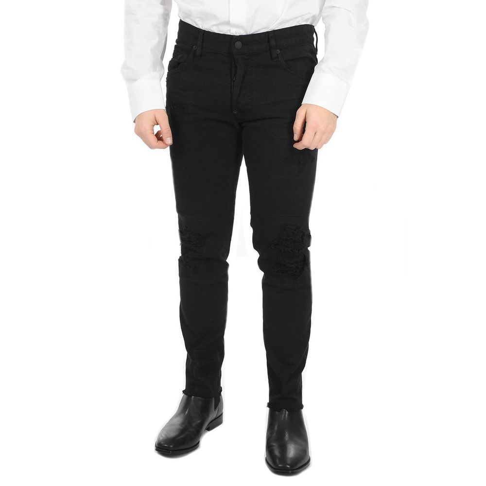 Dsquared² Black Cotton Skinny Jeans | Regal Royce