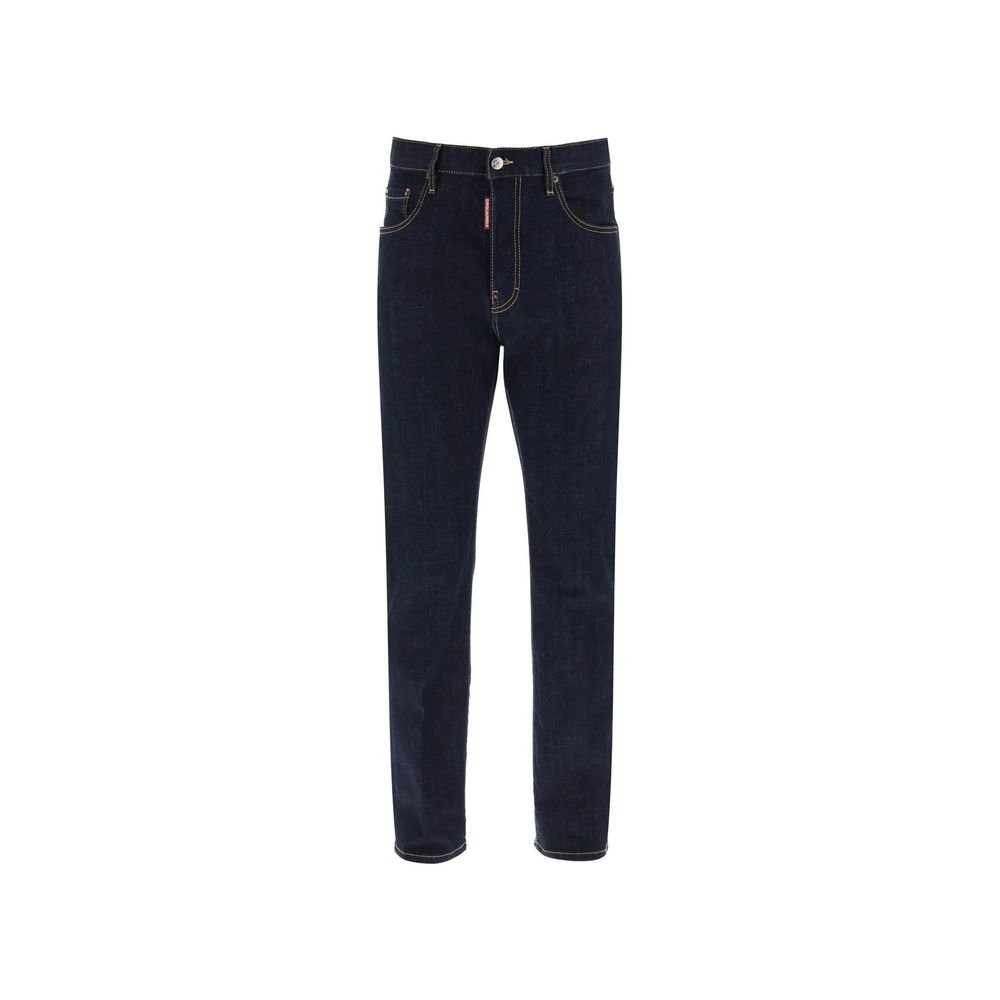 Dsquared² Blue Cotton Straight-Leg Jeans | Regal Royce