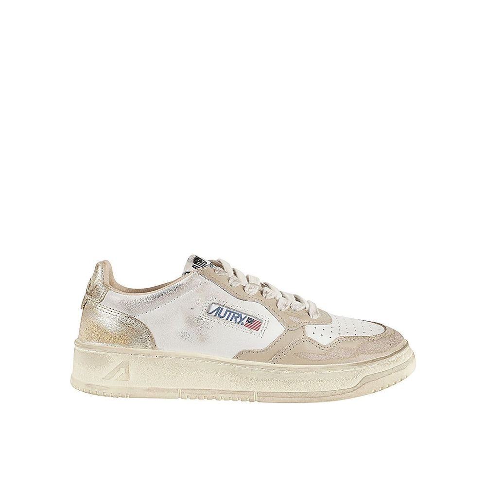 Autry Beige Leather Low Top Sneakers | Regal Royce
