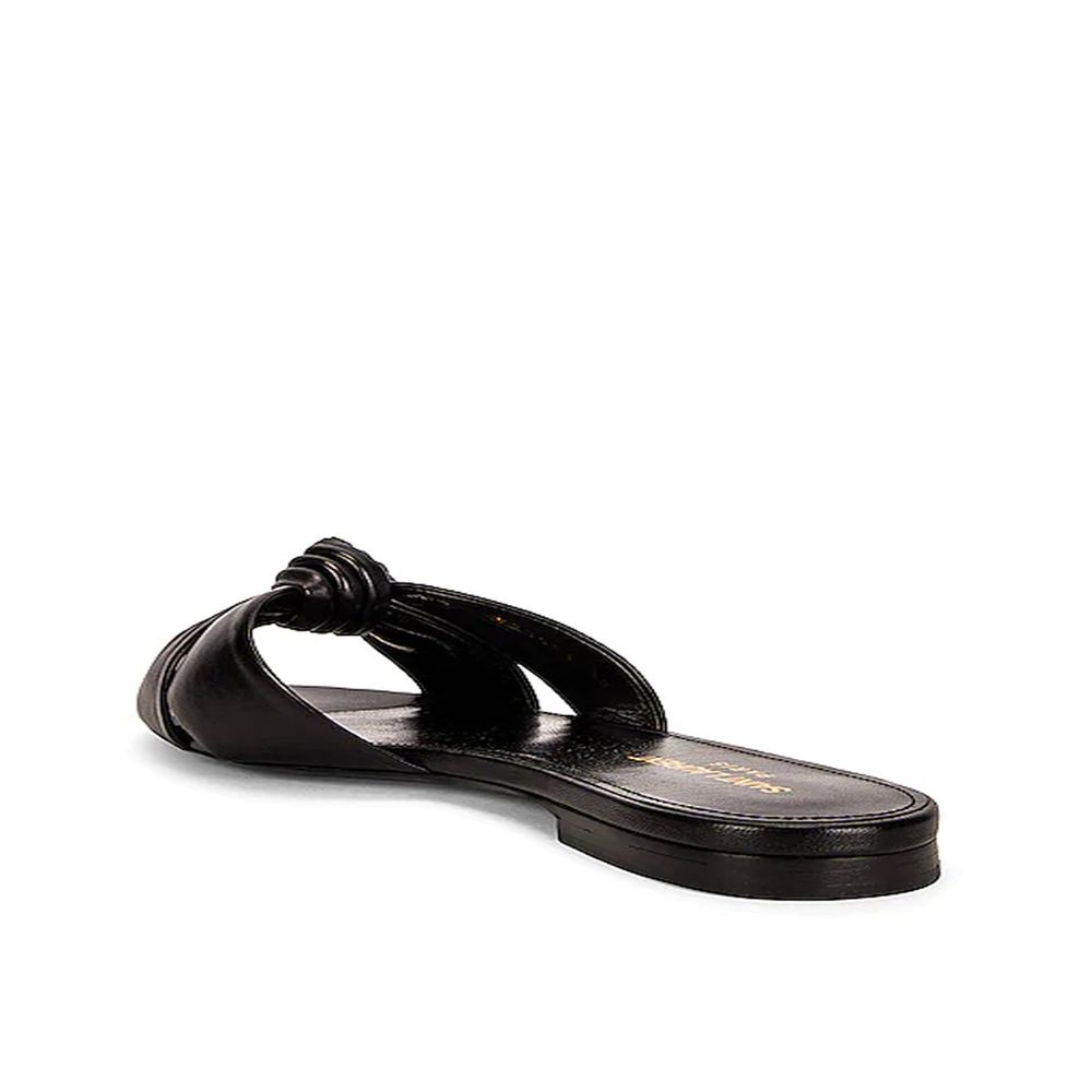 Saint Laurent Black Calfskin Slides | Regal Royce