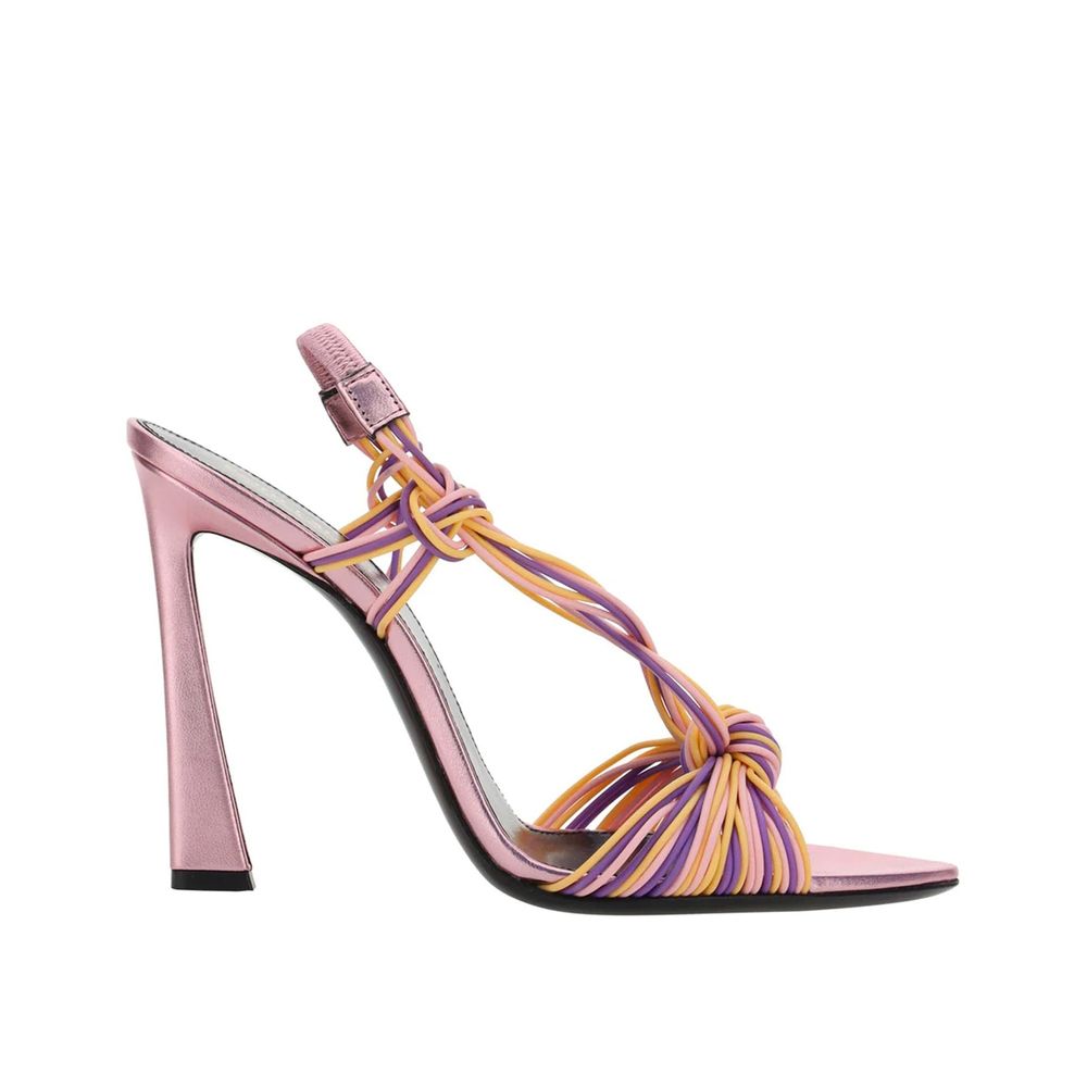 Saint Laurent Multicolor Calfskin Stiletto Heel Sandals | Regal Royce