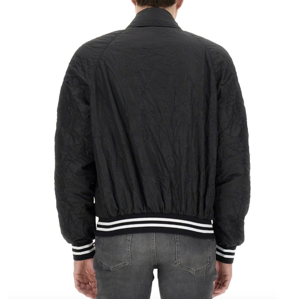 Balmain Black Polyester Bomber | Regal Royce