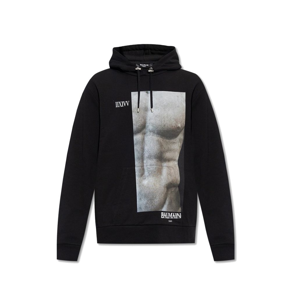 Balmain Black Cotton Sweatshirt | Regal Royce