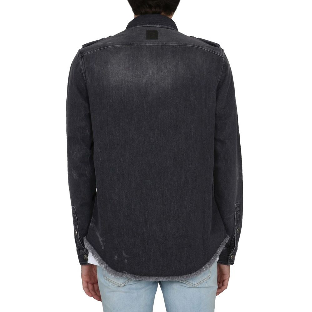 Balmain Black Denim Shirt | Regal Royce