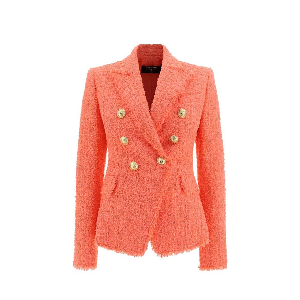 Balmain Orange Cotton Blazer | Regal Royce
