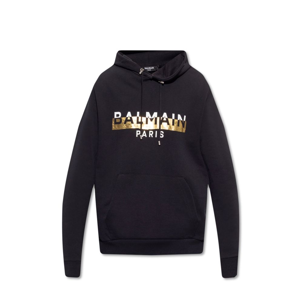 Balmain Black Cotton Sweatshirt | Regal Royce