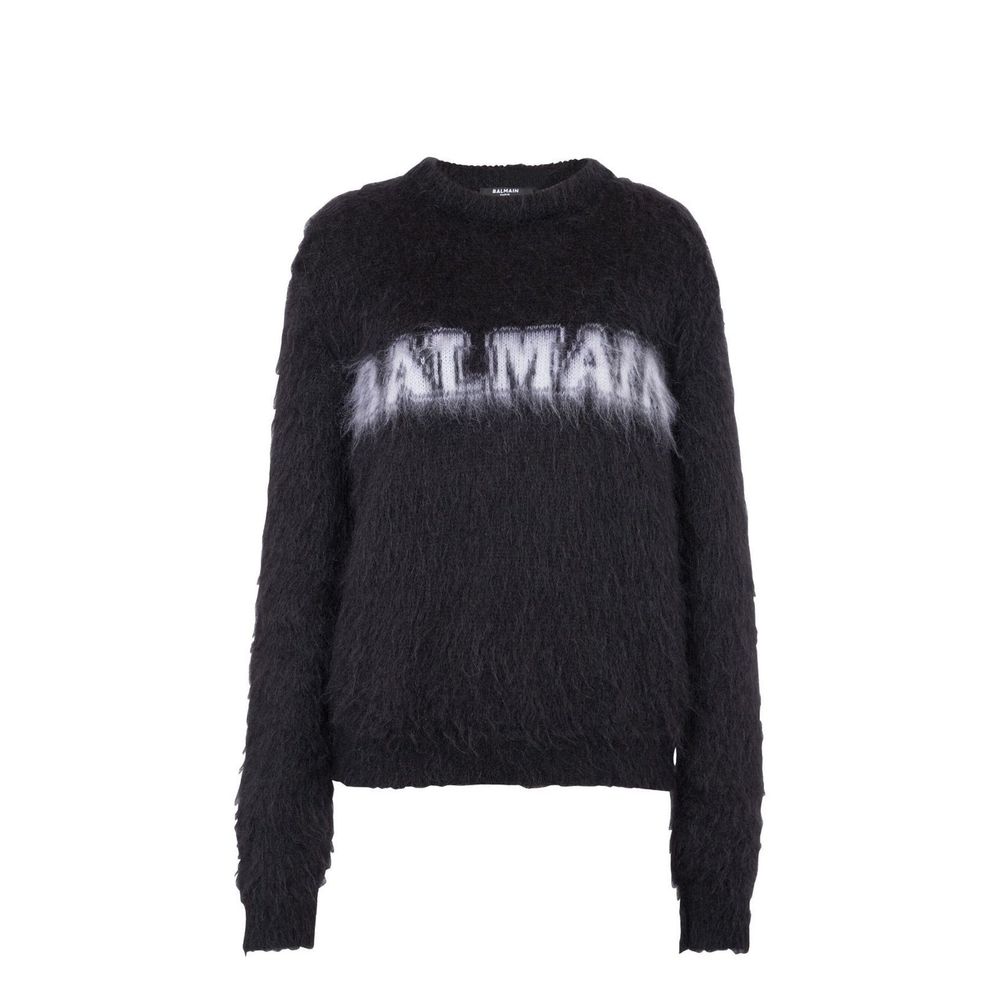 Balmain Black Mohair Sweatshirt | Regal Royce