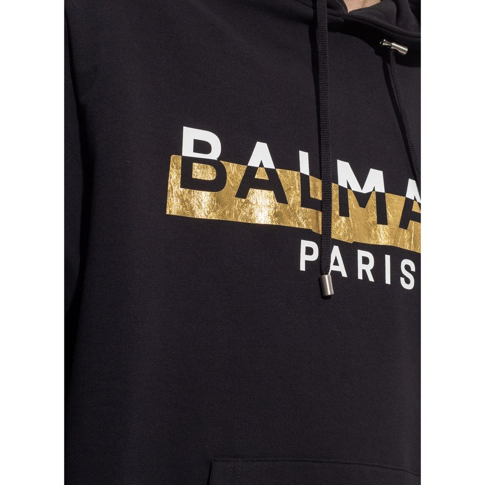 Balmain Black Cotton Sweatshirt | Regal Royce