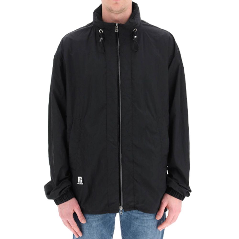 Balmain Black Nylon Shell Jacket | Regal Royce