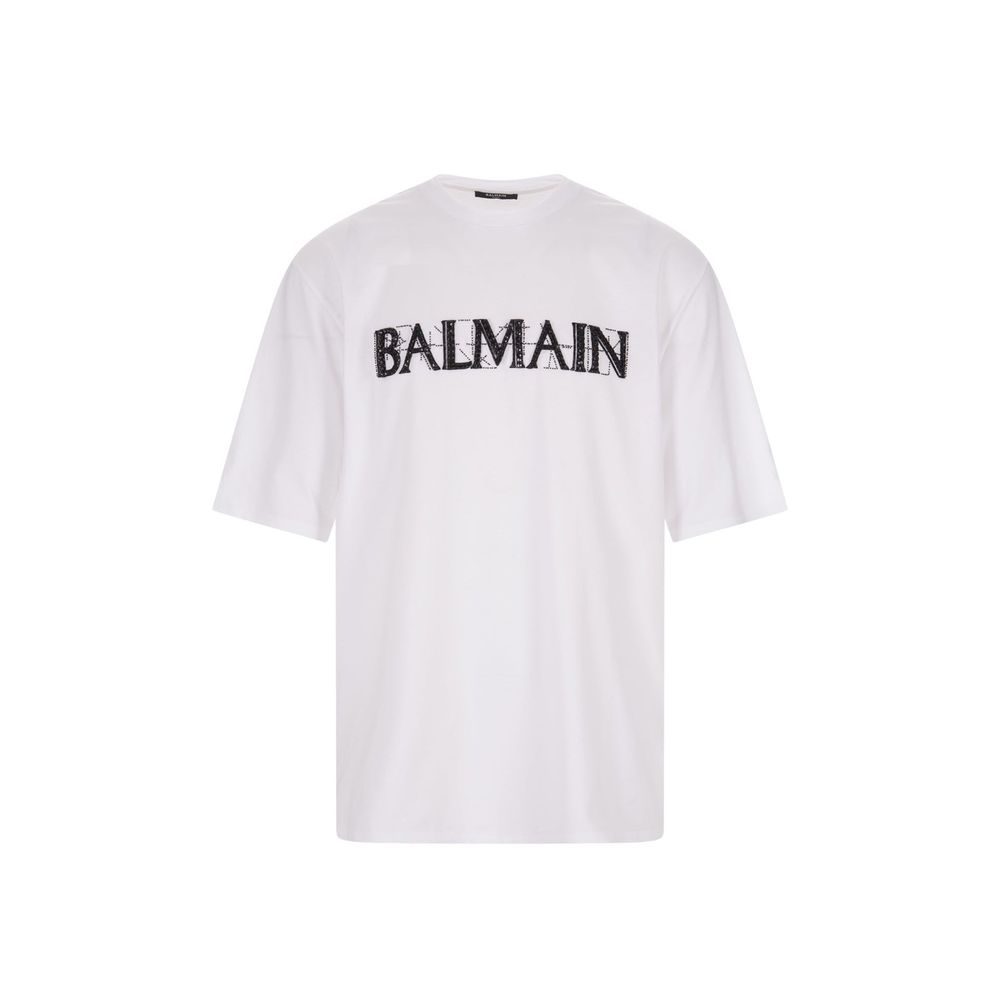 Balmain White Cotton T-Shirt | Regal Royce