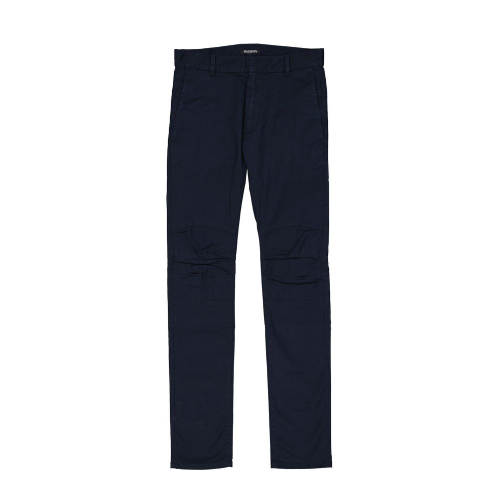 Balmain Blue Cotton Casual Pants | Regal Royce