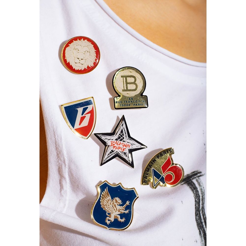 Balmain White Cotton T-Shirt | Regal Royce