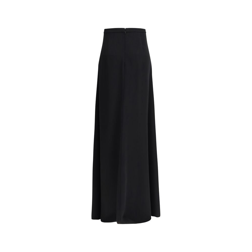 Valentino Black Silk Long Skirt | Regal Royce