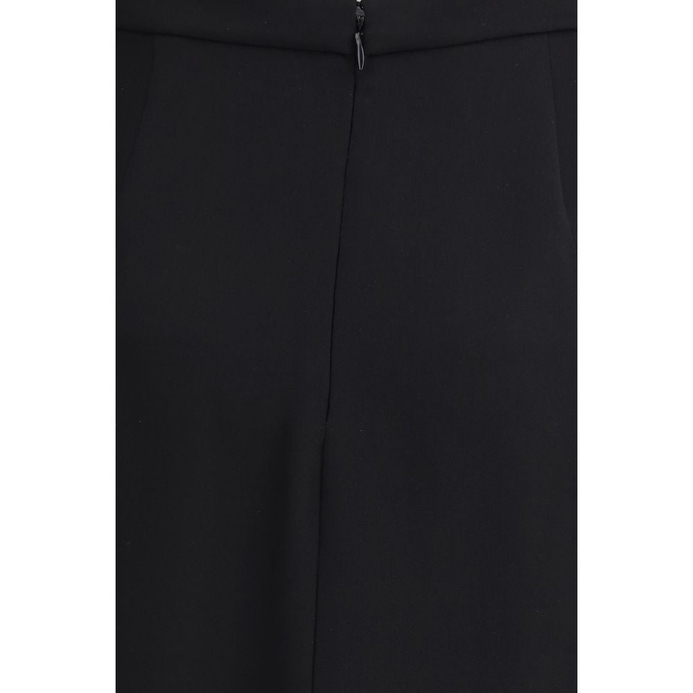 Valentino Black Silk Long Skirt | Regal Royce