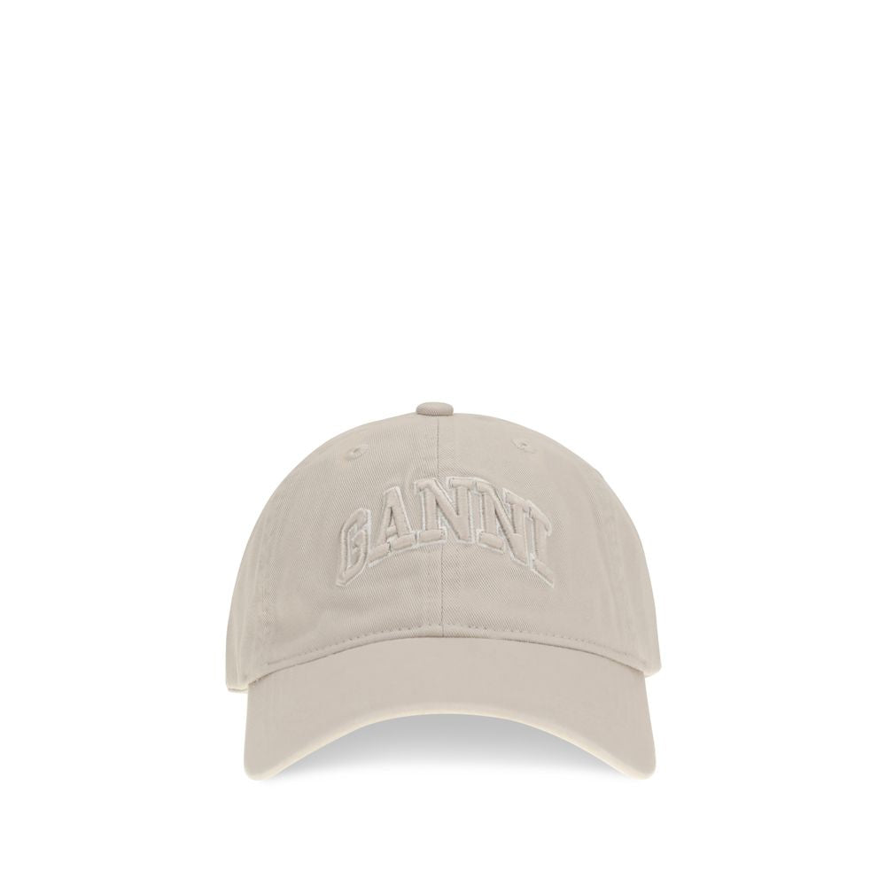 Ganni Beige Cotton Cap (Baseball Hat) | Regal Royce
