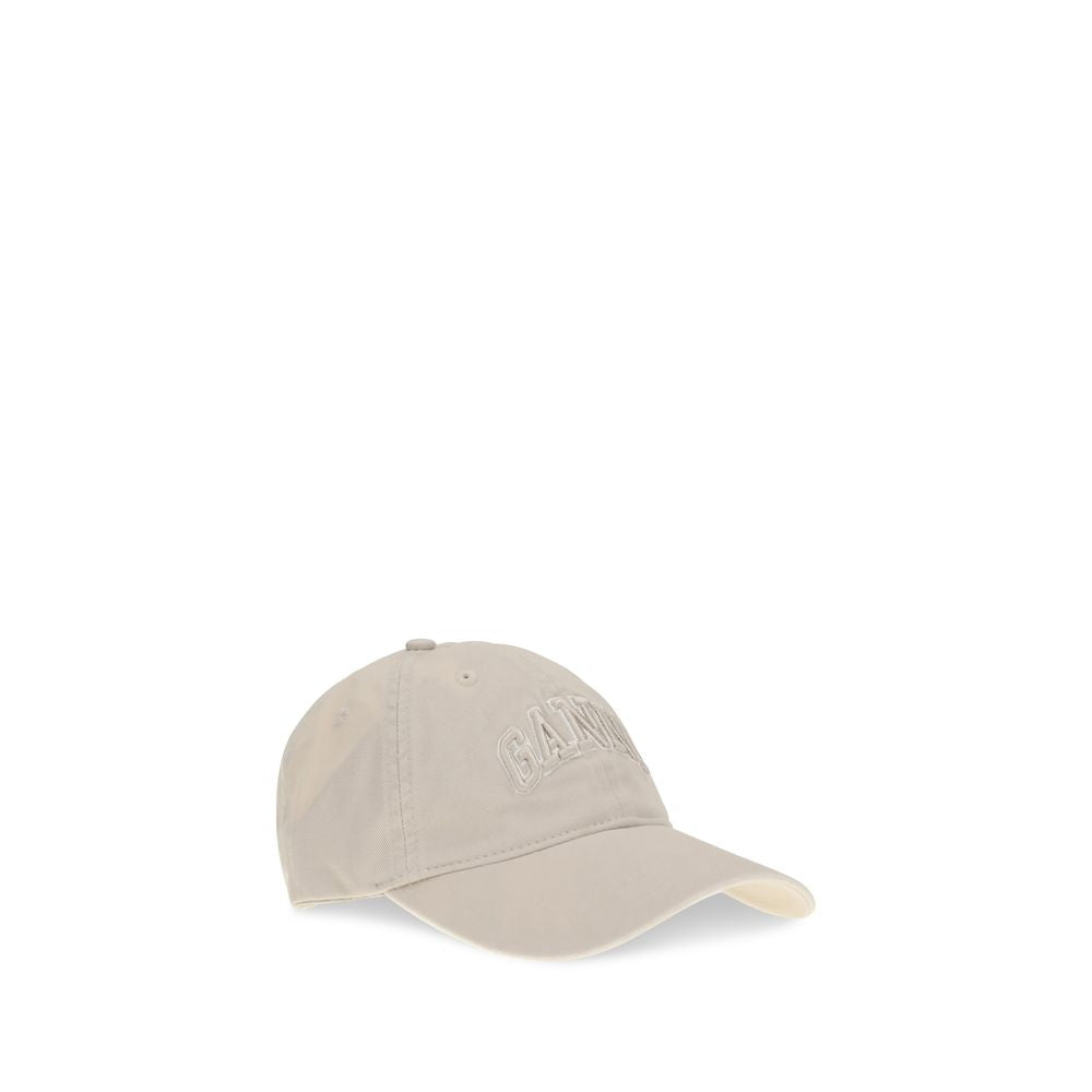 Ganni Beige Cotton Cap (Baseball Hat) | Regal Royce