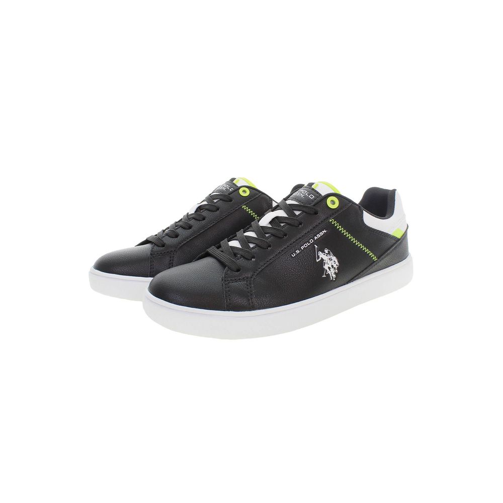 U.S. POLO ASSN. Black Polyester Low Top Sneakers | Regal Royce