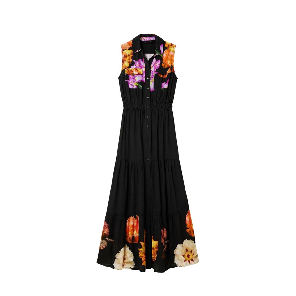 Desigual Black Viscose Casual Dress | Regal Royce