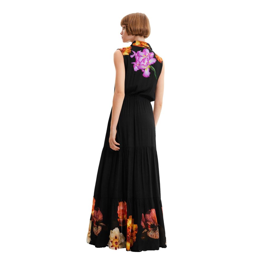 Desigual Black Viscose Casual Dress | Regal Royce