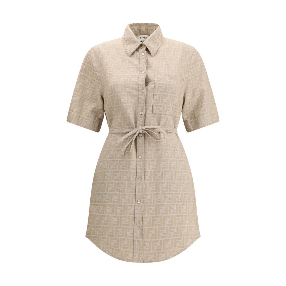 Fendi Beige Cotton Casual Dress | Regal Royce