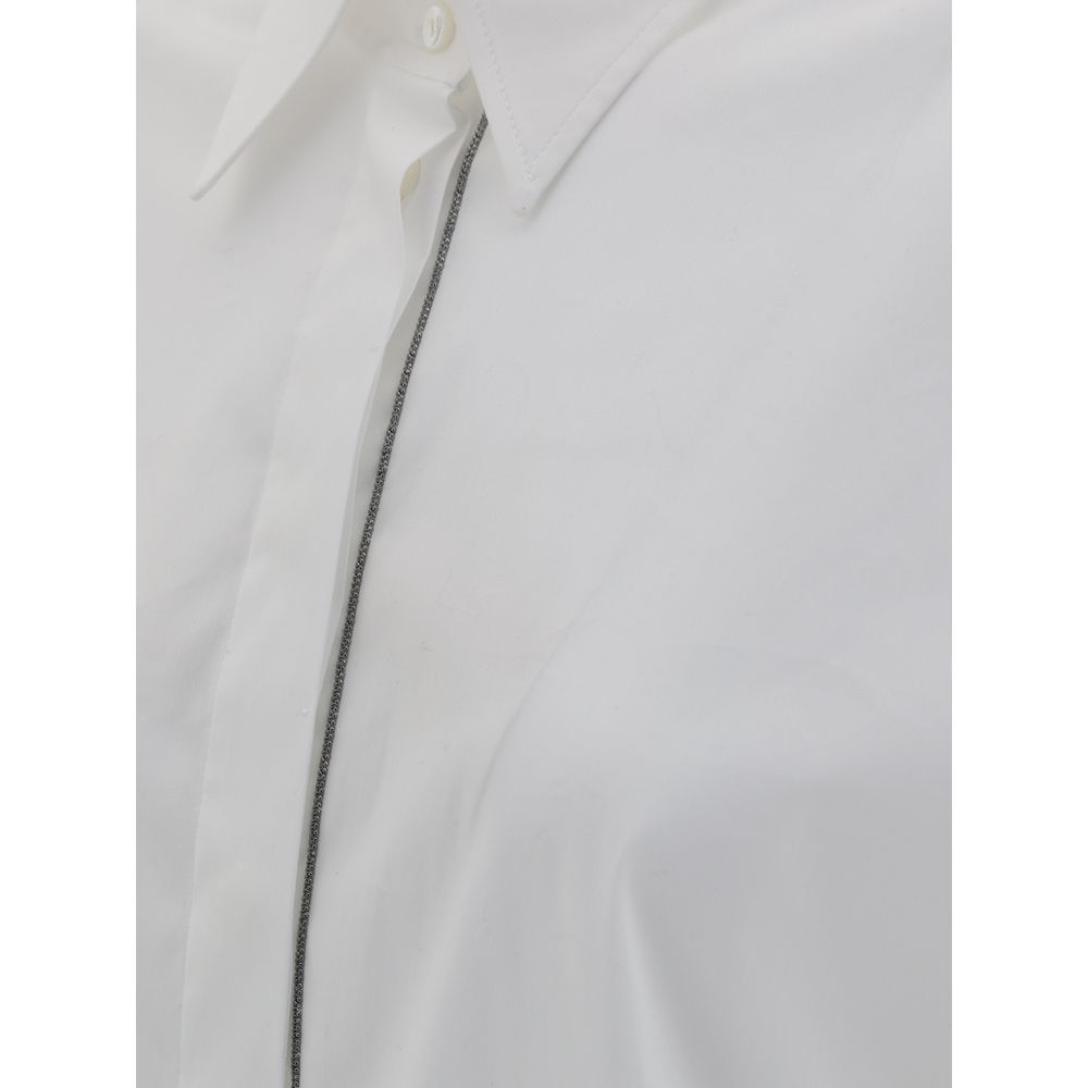 Brunello Cucinelli White Cotton Dress Shirt | Regal Royce