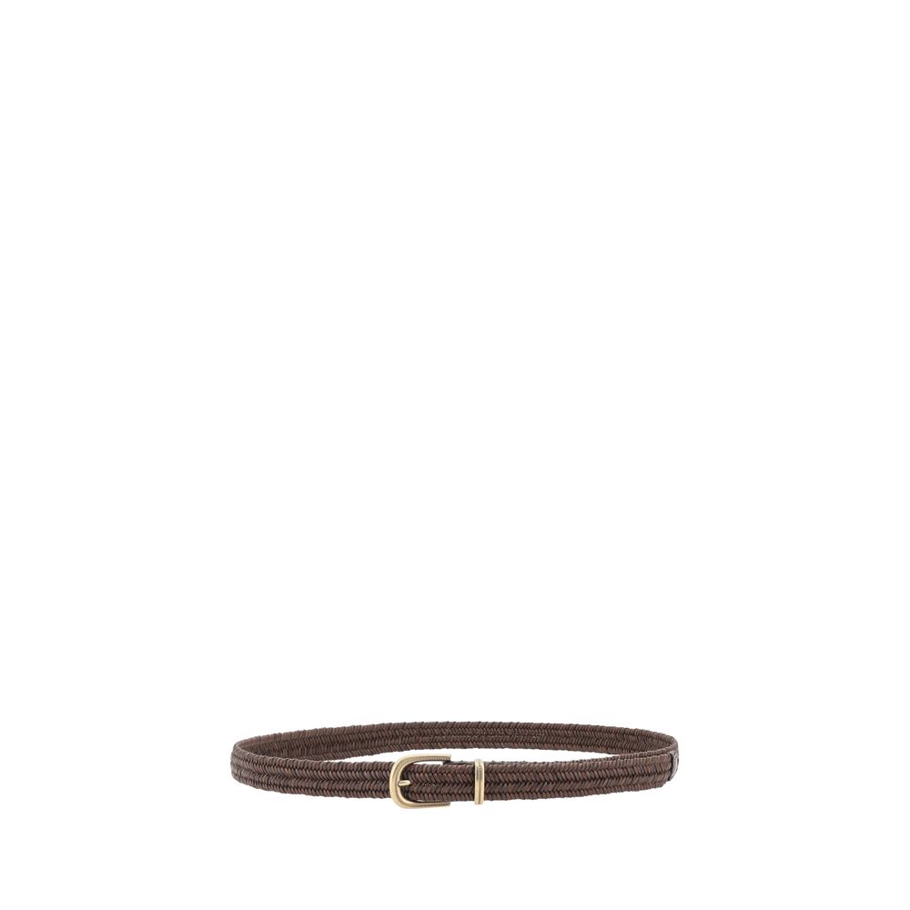 Brunello Cucinelli Brown Calf Leather Bos Taurus Regular Belt | Regal Royce