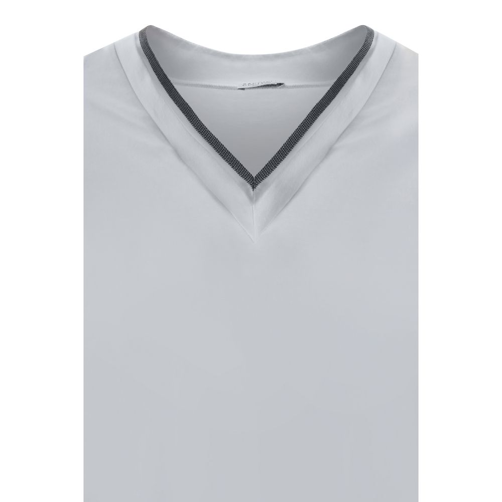 Brunello Cucinelli White Cotton T-Shirt | Regal Royce